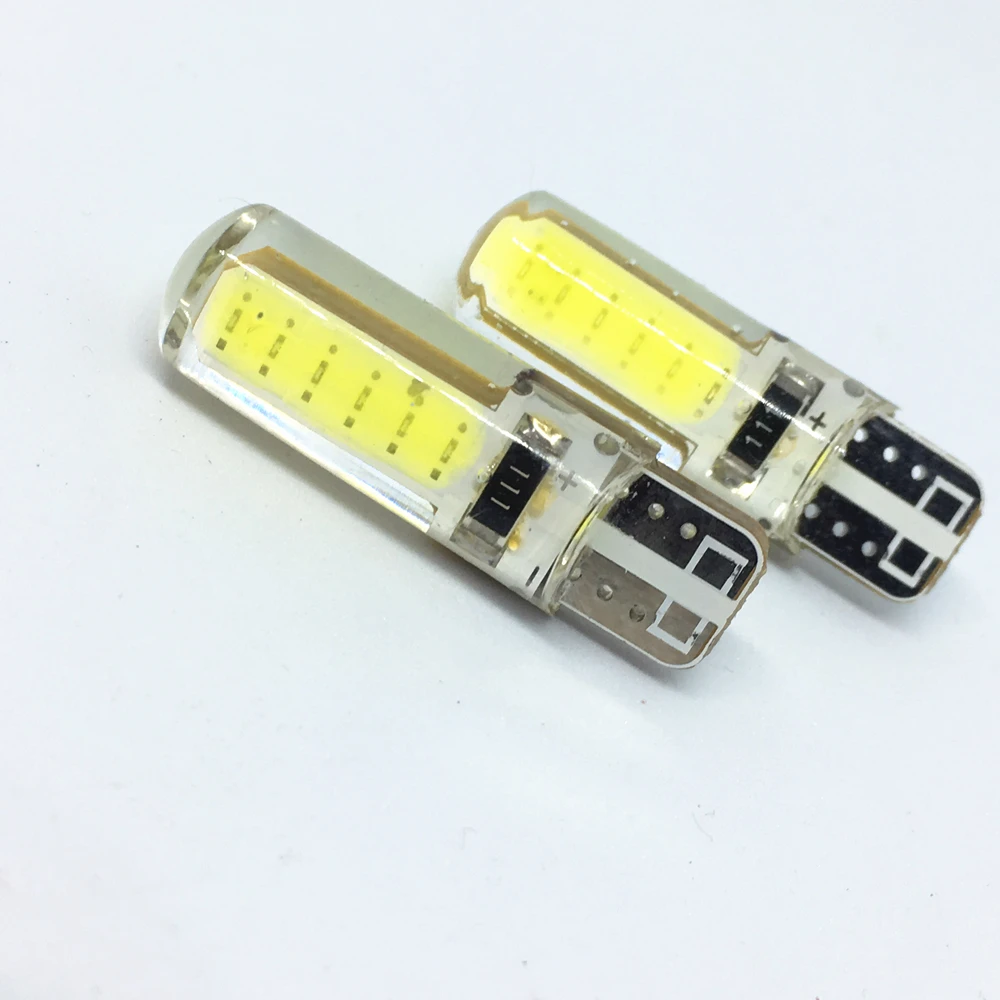 2 шт. водонепроницаемые светодиодные лампы для чтения T10 194 2825 W5W COB 12 В|Сигнальная