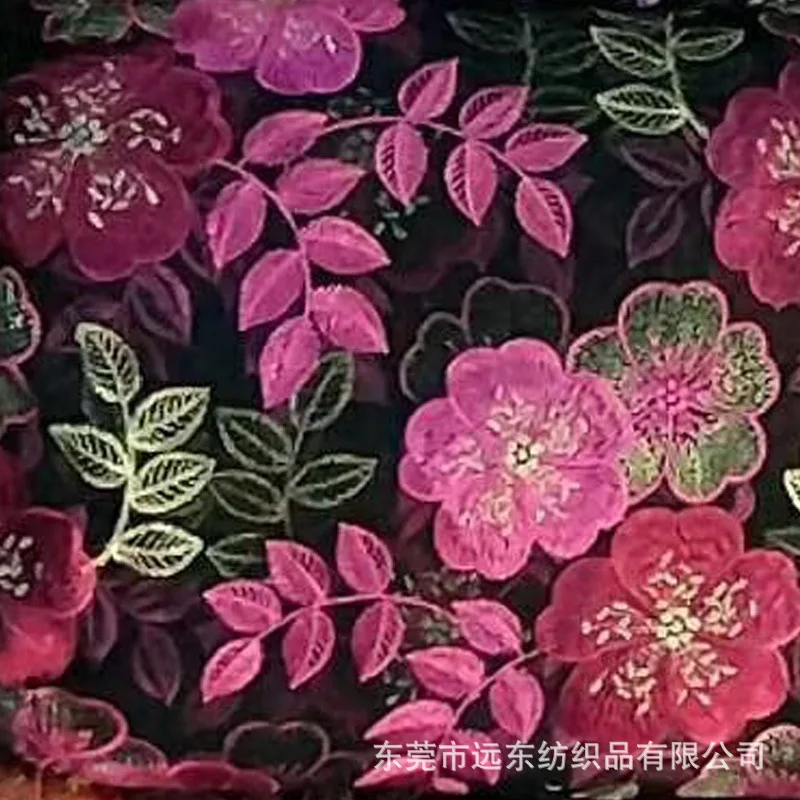 Sequined fabric perforated flower embroidery beads mesh double color disc with lace hollow three-dimensional | Дом и сад