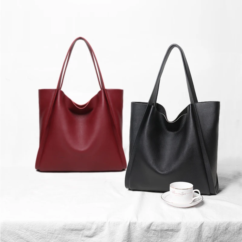 

NMD 2019 top Soft Genuine cow leather female shoulder bag desiner Fashion Large Soft totes luxury handbag Shopping women bags