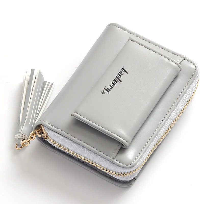 2018 г. Новая женская короткая кисточкой молнии пряжка кошелек милый маленький