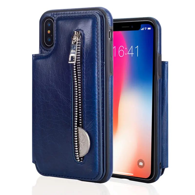 Чехол-Кошелек для Iphone X Роскошный деловой чехол с подставкой из искусственной
