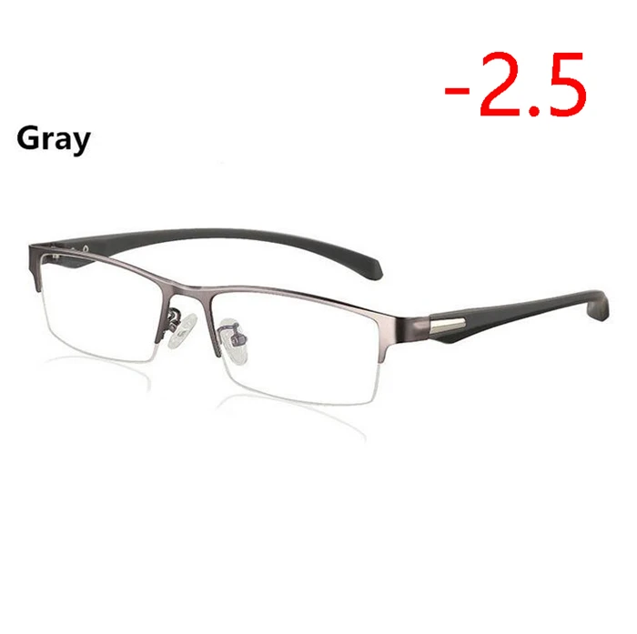 Myopia 250 Новинка, полуоправа, солнечные фотохромные очки для близорукости, оптические мужские очки для студентов, близорукие очки, очки по рецепту-1,0-4 - Цвет оправы: Myopia 250