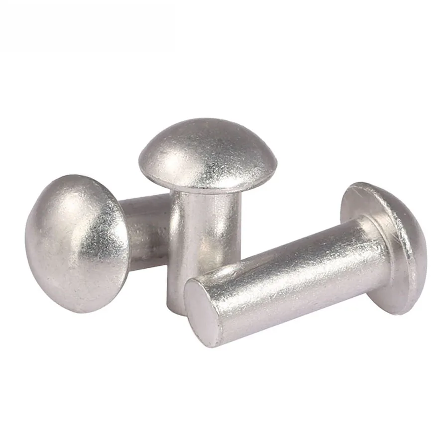 30/50/100Pcs GB867 Round Aluminum Solid Rivet Nut M3 M4 M5 M6 With Aluminium Alloy Self-plugging | Обустройство дома