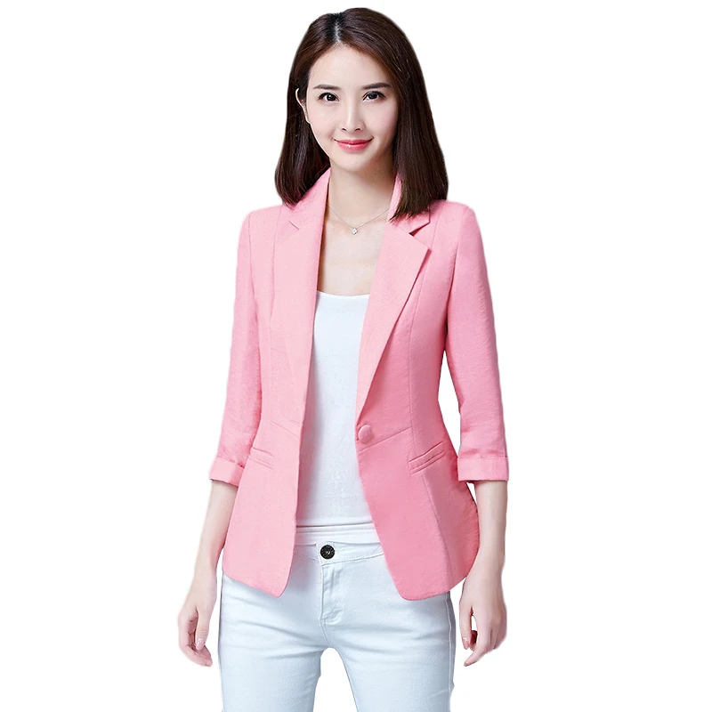 Женский тонкий пиджак короткий и весна лето 2019 большие размеры 5XL|Женские