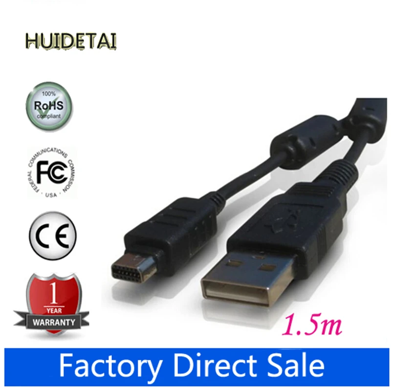 

10 шт., 12 контактов, USB-кабель для цифровой камеры Olympus