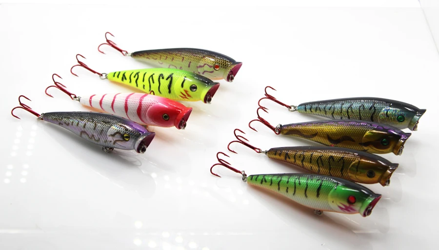 9.5cm 14g Popper Fishing Lure Hard Bait with Treble Hooks | Спорт и развлечения