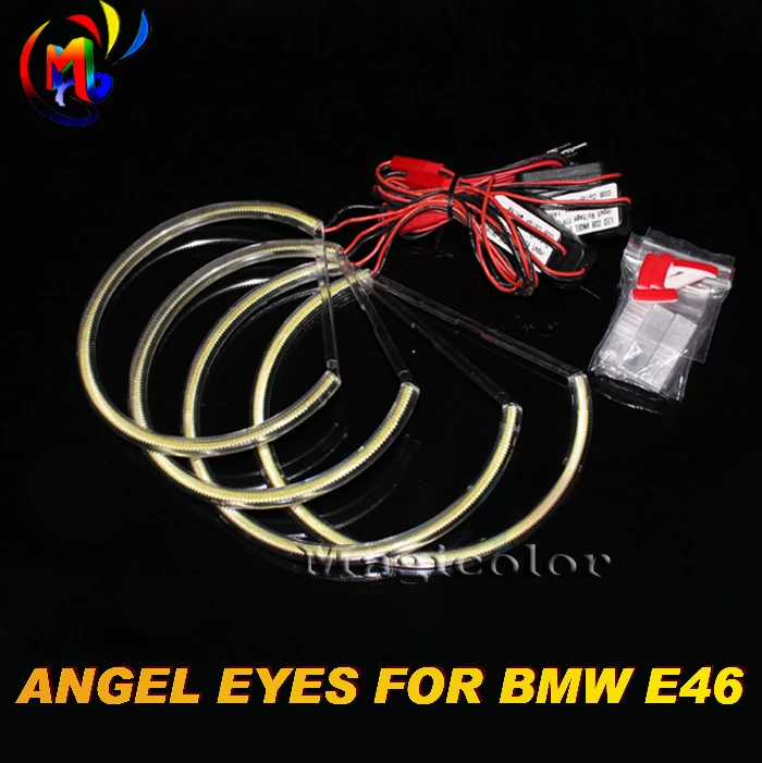 Волшебная ColorM COB светодиодный Ангельские глазки фары для BMW E36 E46 гало кольца супер