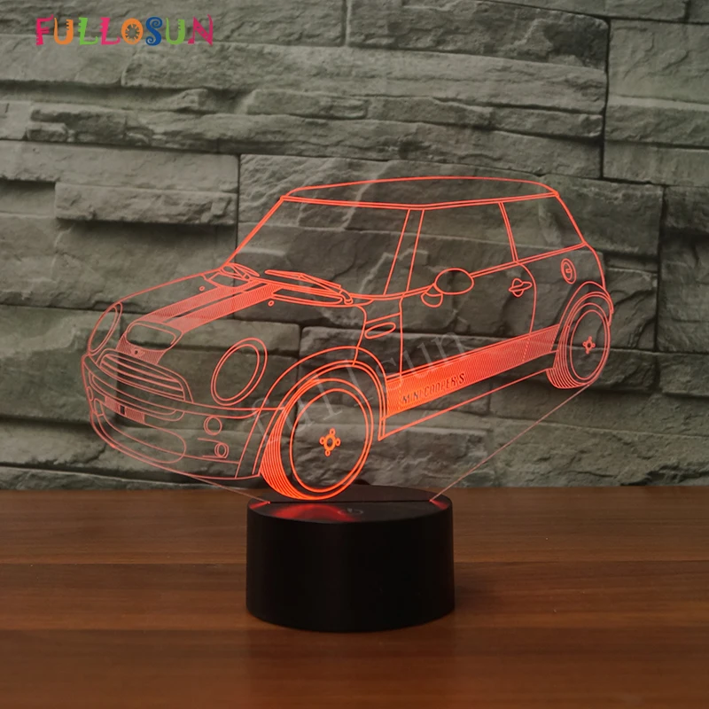 Настраиваемая модель автомобиля 3D иллюзия светодиодные акриловые пластины