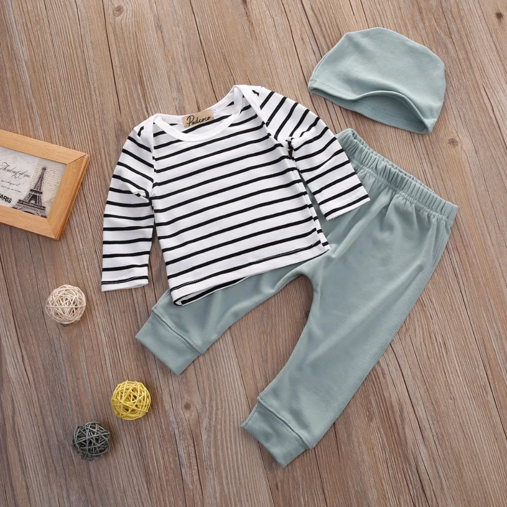 Emmababy 3 unids платья для новорожденных девочек детская одежда футболки с длинным