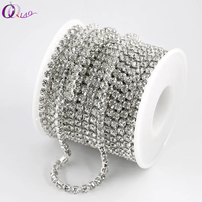 4 мм SS16 золото/серебро основа прозрачные хрустальные стразы DIY Красота 10 бобины с