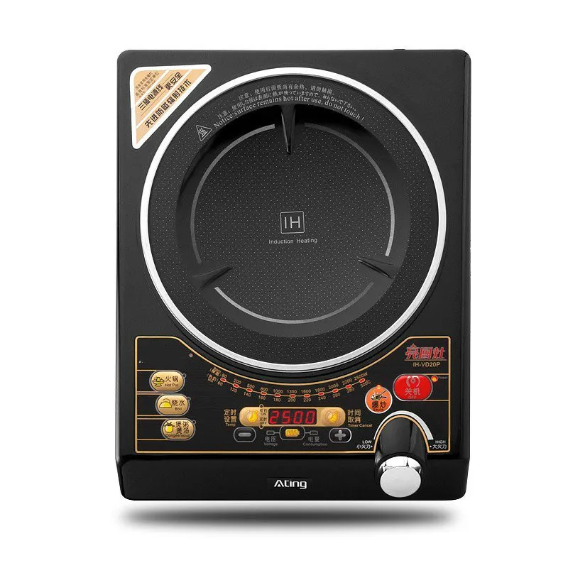 220 В 2500 Вт IH-VD20P интеллектуальная вогнутая индукционная плита stir-сухой горячий горшок черная Микрокристаллическая панель