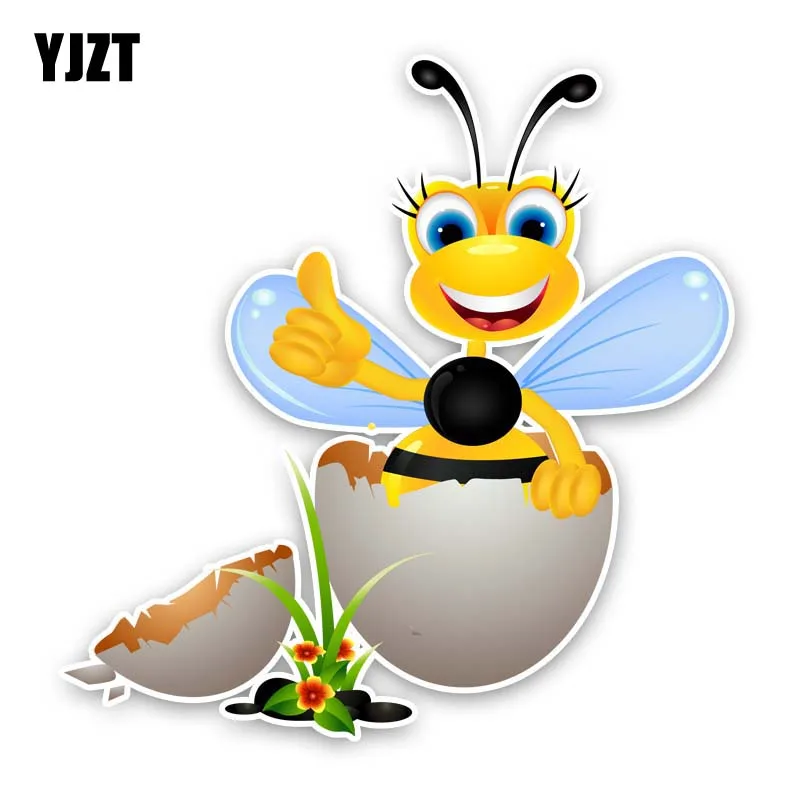 

YJZT 13.4CM*13.6CM The Bees Are In The Eggshells PVC Decal Sticker Car Modelling 12-300869