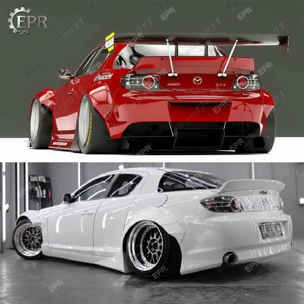 Для Mazda RX8 SE3P RB стиль углеродное волокно задний спойлер Duckbill тюнинг отделка для