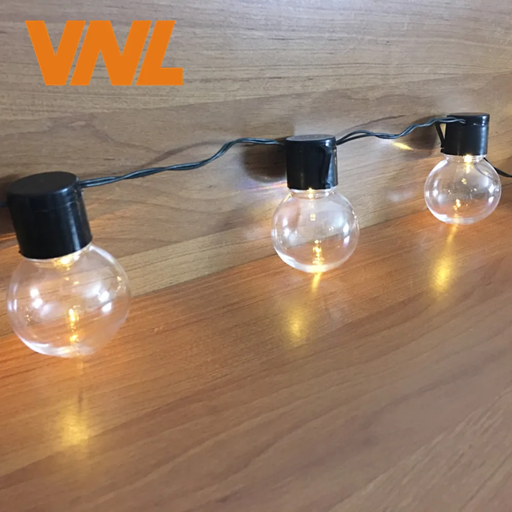Warm White G50 VNL Солнечный 5 м 20 светодиодный Свадебный G50 струнный Сказочный светильник светодиодный Глобус гирлянда лампа теплая Фея струнный светильник вечерние садовые гирлянды - Испускаемый цвет: Warm White G50