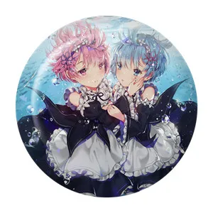 ZXFJXR 58 мм Re:Zero Kara Hajimeru Isekai Seikatsu Rem Ram болельщики для девочек булавка полезный значок