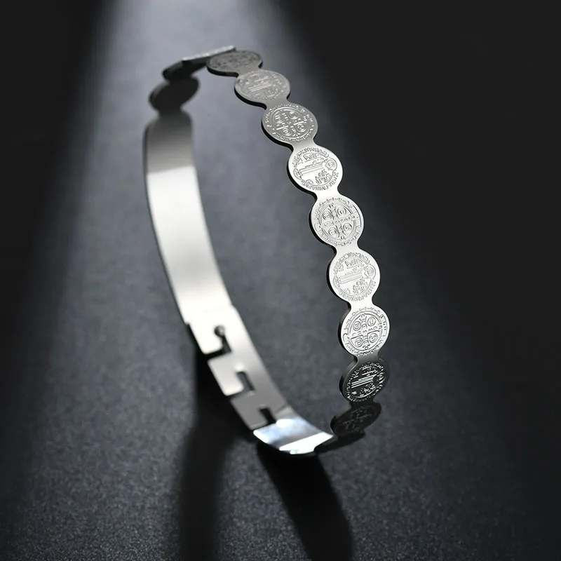 Letdiffery тон Saint Benedict Винтаж религиозная медаль браслеты защита Медаль Крест