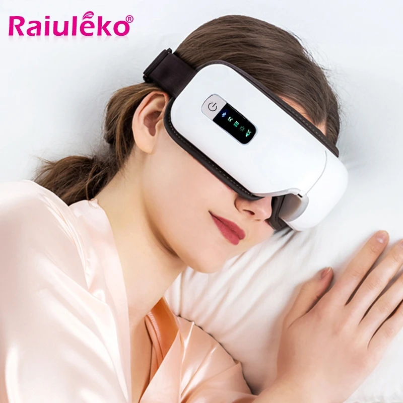 

Электрический беспроводной музыкальный массажер для глаз, вибрирующий инфракрасный согревающий терапевтический прибор для спа с давление...