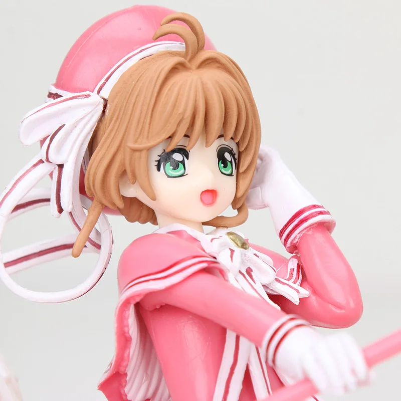 Cardcaptor Sakura Figure Clear Card Kinomoto Sakura с волшебной палочкой Cardcaptor ПВХ Фигурки игрушки Brinquedos 16 см
