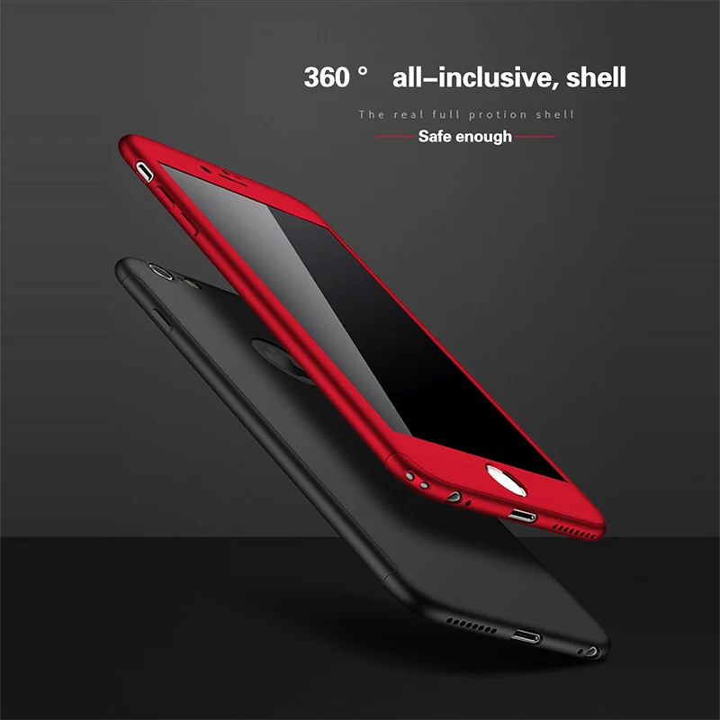 Роскошный чехол для iPhone 7plus с полной защитой 360 градусов 7 Plus бесплатным