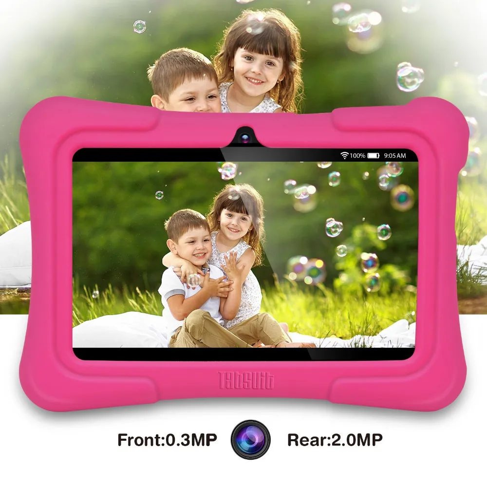 Dragon Touch Y88X Plus 7 дюймовый планшет Google Android 7,1 детский планшет четырехъядерный 1 ГБ/8 ГБ+ чехол для планшета+ Защитная пленка для экрана для детей