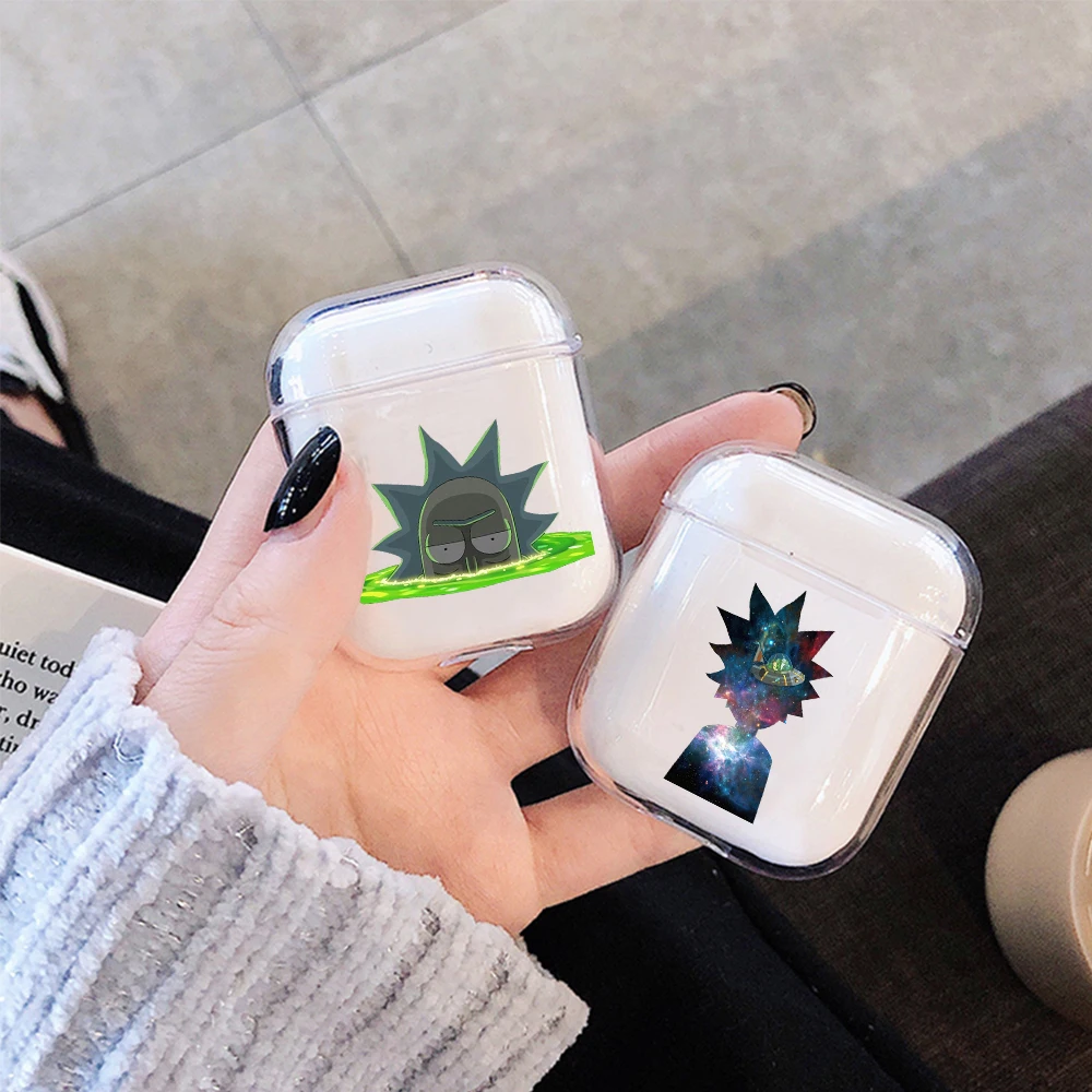 Рик и Морти чехол для Airpods 1 2 чехол Беспроводная Bluetooth защитная коробка для наушников милый мягкий чехол для наушников чехол для Airpods
