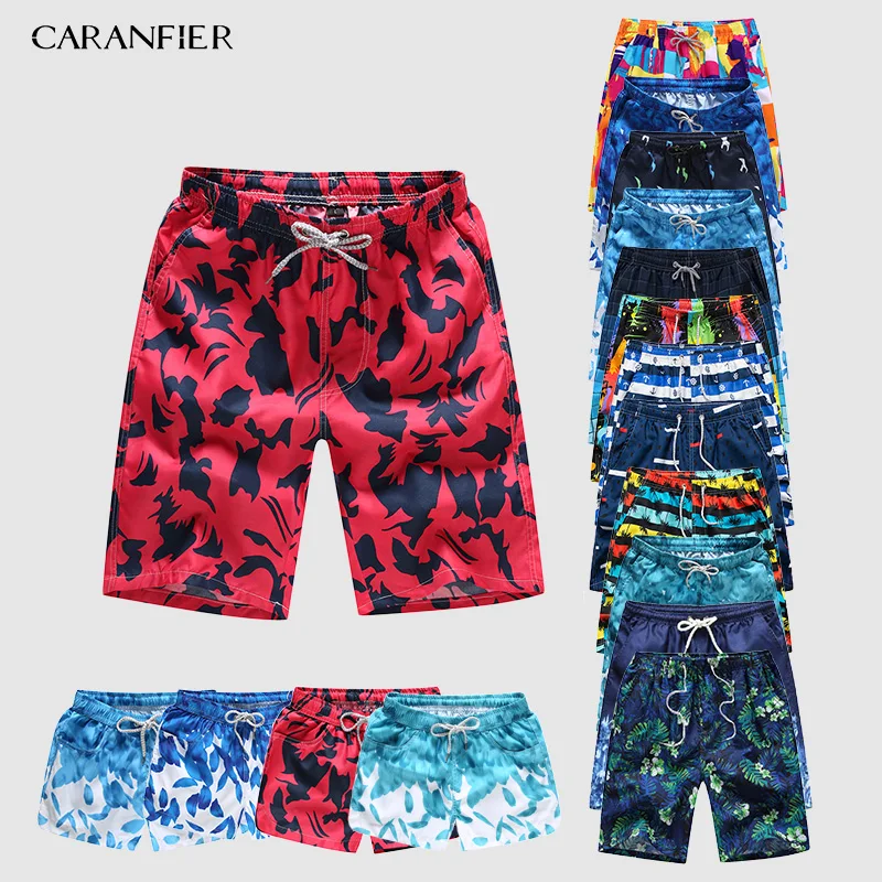 CARANFIER мужские спортивные короткие пляжные шорты Бермуды для серфинга боксеры