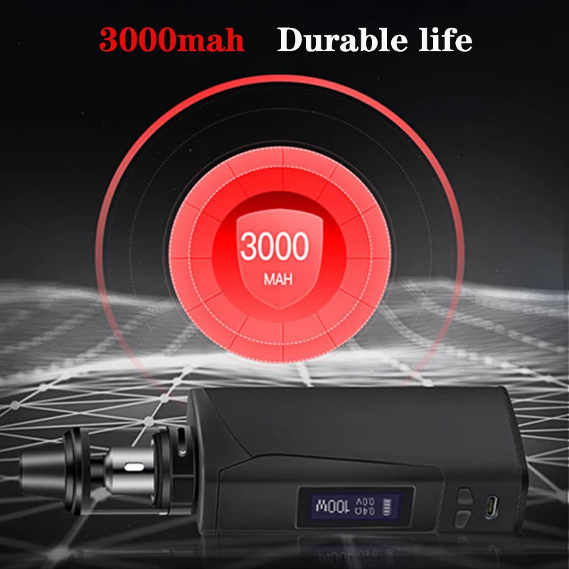 100W Vape Kit LED Screen With 3000mah Bulit-in Battery Huge Vapor Electronic Cigarette High Quality Vaporizer | Электроника