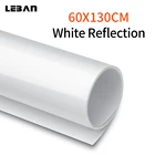 Тканевый фон для фотосъемки, водонепроницаемый фон из ПВХ с белым матовым отражением, 60 х130 см, 24 х51 дюйма