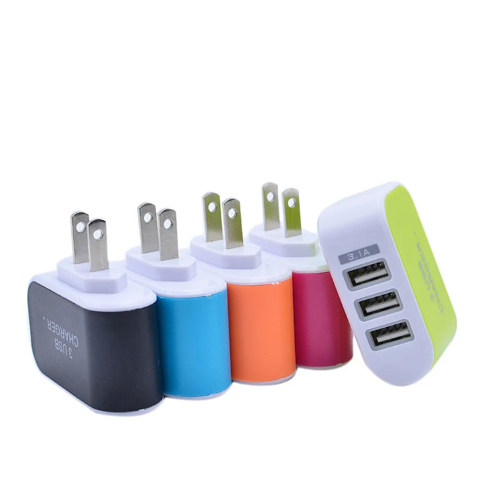 3.1A трехполосный USB порт зарядное устройство для дома Путешествия AC зарядное устройство адаптер для S6 США Разъем для iPad iphone и iPod смартфонов#3