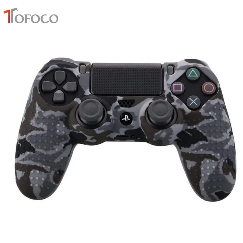 color 10 10 цветов Камуфляжный Противоскользящий силиконовый чехол для sony playstation Dualshock 4 PS4 DS4 Pro тонкий контроллер и ручка - Цвет: color 10