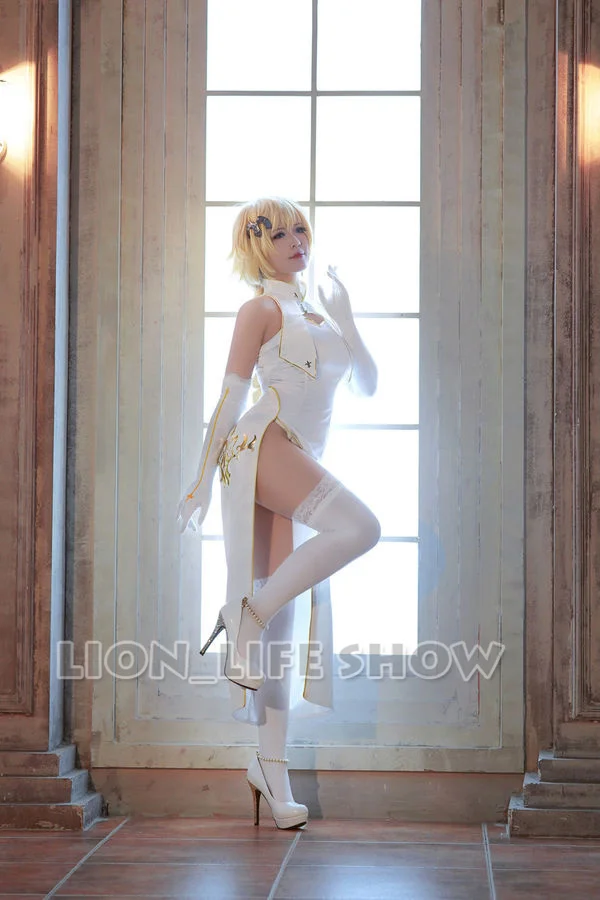 Судьба апокрифа FGO d'Arc Alter косплэй костюм Cheongsam Chipao пикантные разделение платье| |