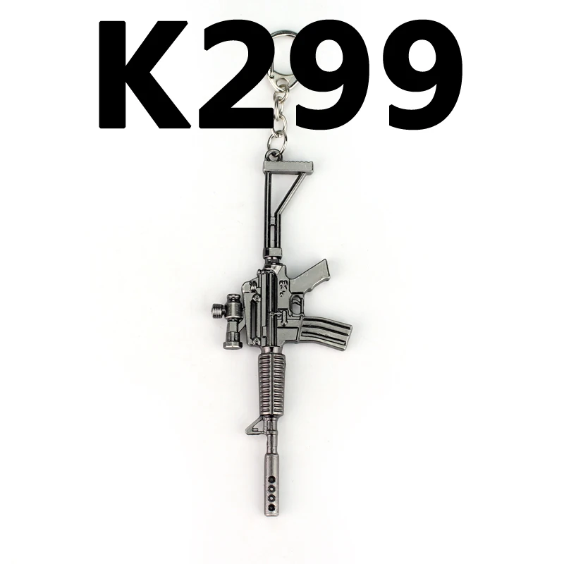 Лидер продаж AK47 серый цвет с красноватым отливом брелок модные CF крест огнестрельное оружие Брелок человек из мультфильма «Время приключений» автомобильный брелок для ключей кольцо ювелирные изделия подарок мужчине - Цвет: k299