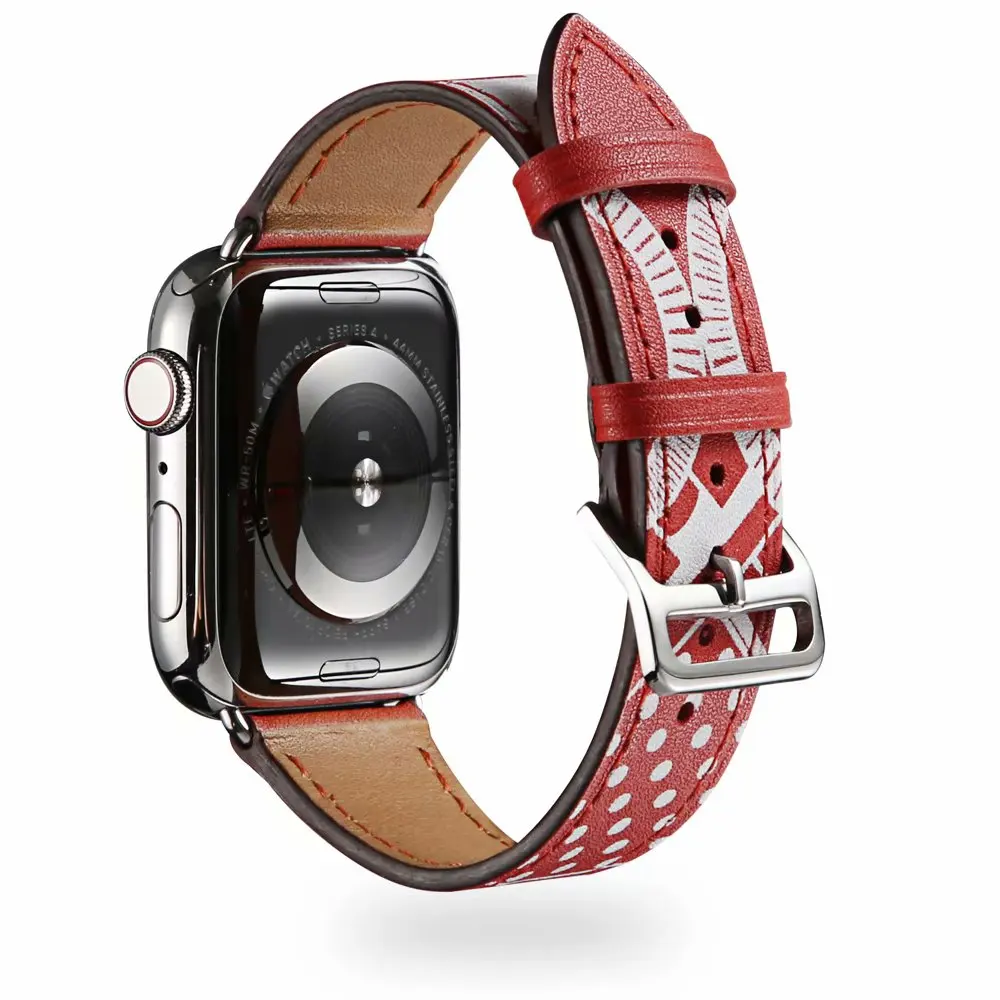 Ремешок кожаный для apple watch band 44 мм и браслет 40 iwatch 4 42 series 3/2/1 38 мм|Ремешки часов| |