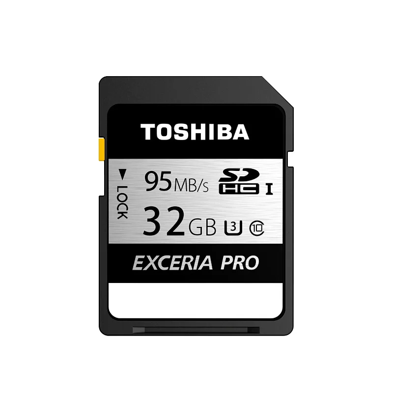 TOSHIBA 128 Гб SD Card 64 Гб оперативной памяти, 32 Гб встроенной памяти класса 10 UHS-III U3 SDHC/SDXC карты памяти SD карты 95 МБ/с. EXCERIA PRO для видеокамеры - Емкость: 32 Гб