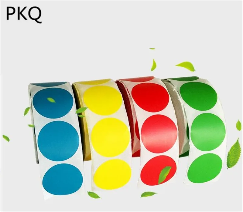 Round Stickers color label roll 30mm 40mm 50mm 60mm leave message to seller about color you need