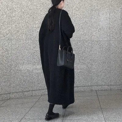 On Sale Loose Long Knitted Cardigan Autumn Sweater Outerwear Oversize Fashion Warm Wild Knitwear Thick Plus Size Fluffy Sweaters |