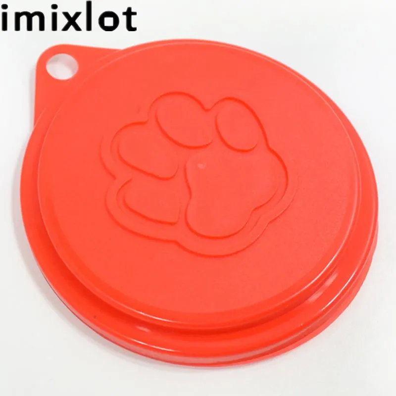 Imixlot Крышка для корма домашних животных Оловянная пластиковая многоразовая