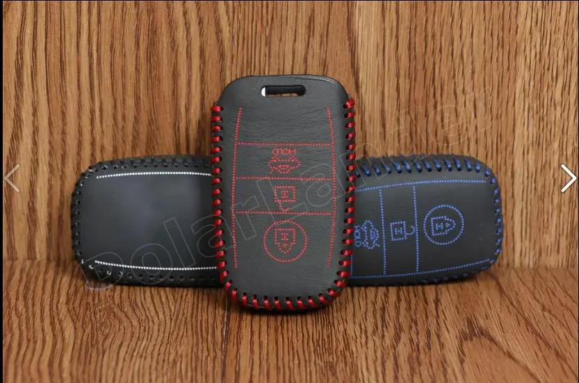 Только красный чехол для ключей из натуральной кожи KIA Sorento Carens K3(2016) K4(2015) K5(2016)