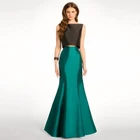 Темно-зеленое русалка юбка на заказ молния Талия в пол длинная юбка макси с подкладкой яркие атласные юбки для женщин