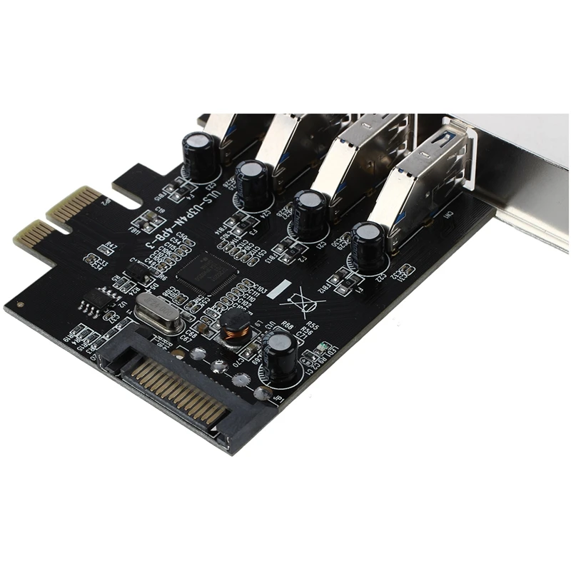 4-Порты и разъёмы для суперскоростного 3,0 PCI Express контроллер карты адаптер 15-pin SATA Мощность разъем низкий профиль