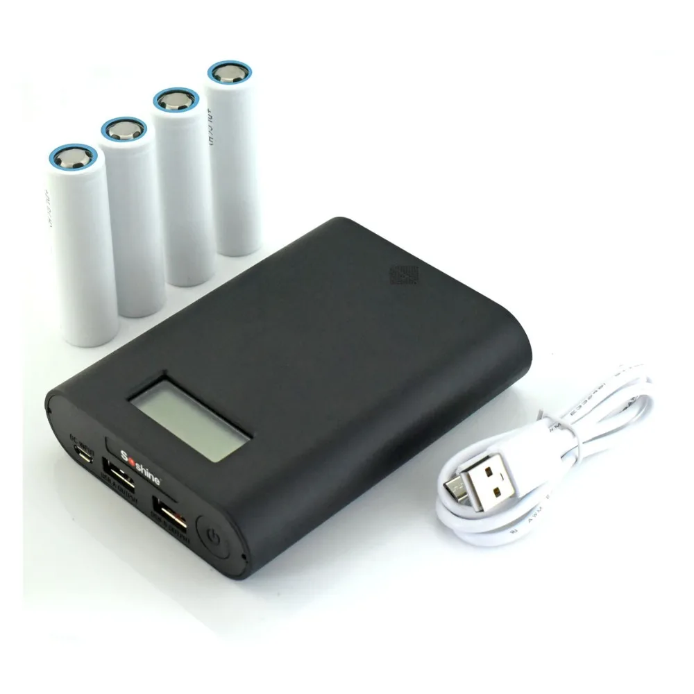 Soshine E3S-QC 18650x4 портативный источник питания Банк быстрое зарядное устройство 30 Вт