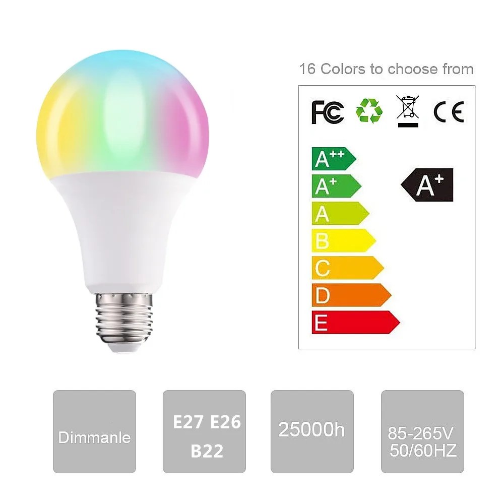 E27 B22 RGB светодиодный светильник 9 Вт 12 Вт 15 Вт 20 Вт RGB белый светильник сменный красочный RGB светодиодный светильник с ИК-пультом дистанционного управления+ режим памяти