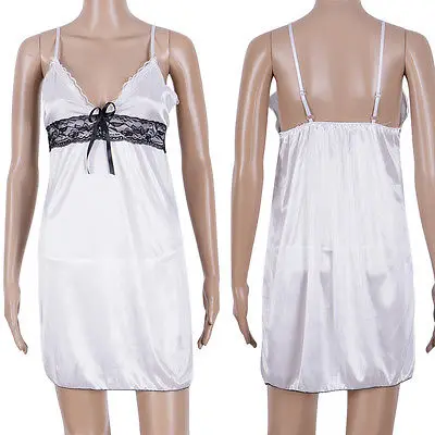 Новинка 2016 сексуальная женская белая ночная рубашка платье для сна |