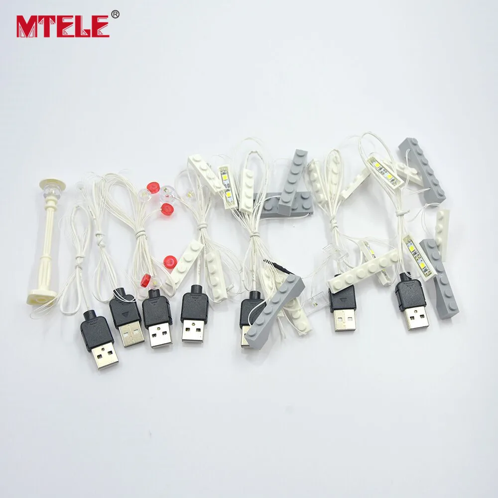 MTELE бренд светодиодный светильник Up Kit Игрушка для 10260 вниз город Diner Creator город уличный светильник ing комплект совместим с 15037