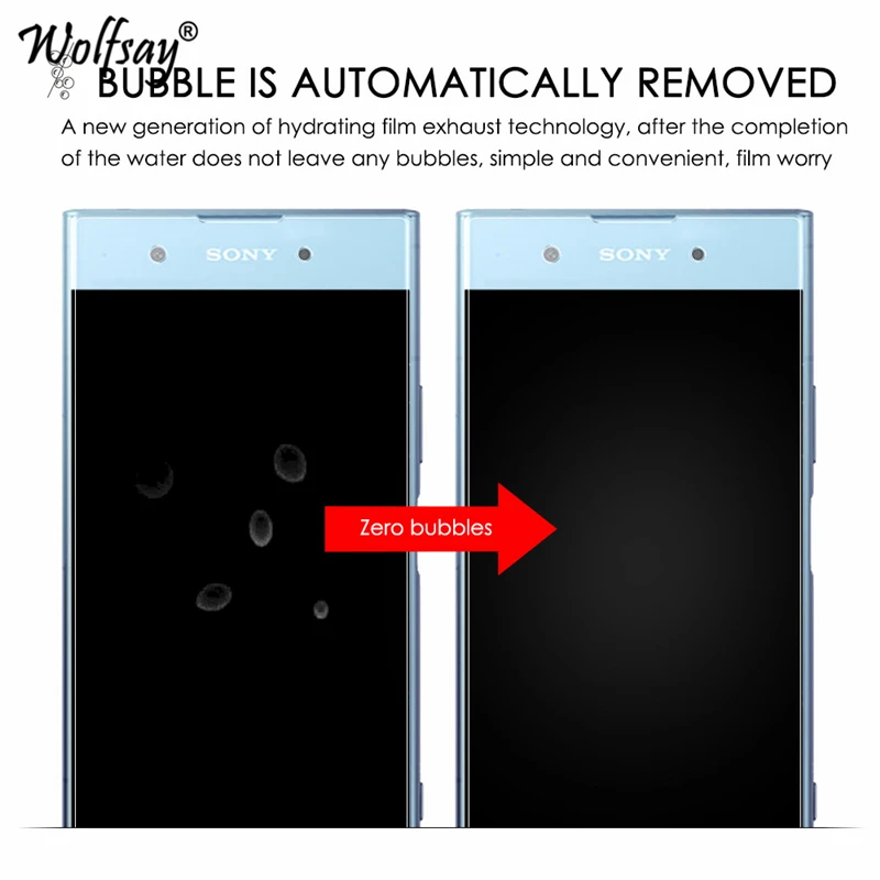 2PCS Full Coverage Nano Film Foil sFor Sony Xperia XA1 Plus Screen Protector Soft TPU For Wolfsay | Мобильные телефоны и