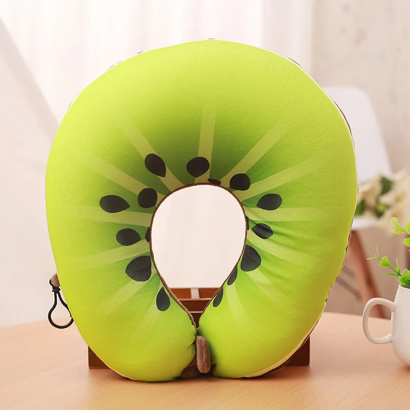 Милые фрукты u-образная Подушка Наночастицы шеи подушки для автомобиля