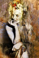 modern abstract hand draw art oil painting marilyn monroe large canvasno frame
