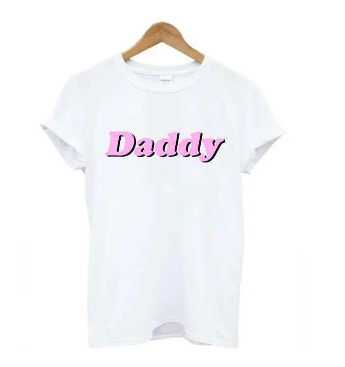 

2018 summer daddy letters print Cotton Funny T-Shirt Women