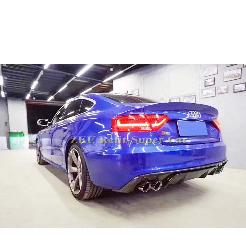 Углеродное волокно задний багажник крыша губа спойлер окно крыло для Audi A5