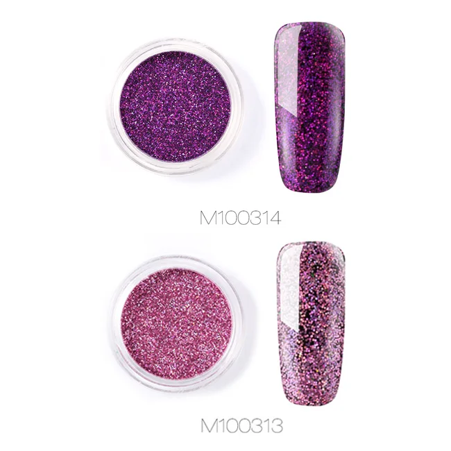 Purple and Pink ROSALIND зеркальная втирка глиттер втирка для ногтей маникюр блестки для ногтей дизайн ногти украшения для ногтей хлопья для ногтей пигмент акриловая пудра песок для ногтей гель лак блестки nail art голографический - Цвет: Purple and Pink